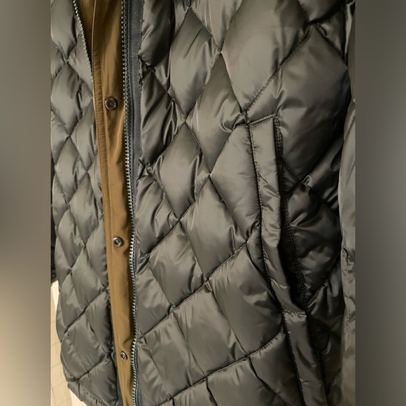 Athleta Vortex reversible down parka quilted jacket green, size XS - Picture 6 of 16